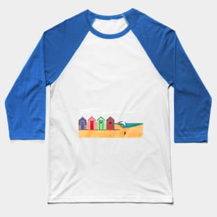 Beach Huts Baseball T-Shirt